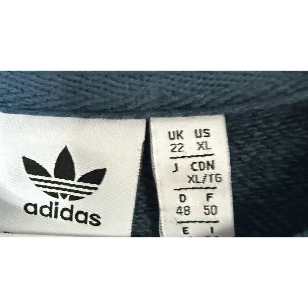 ADIDAS ORIGINALS Sweatshirt Blue Big‎ Trefoil Logo Men's SZ XL  Chore Thick